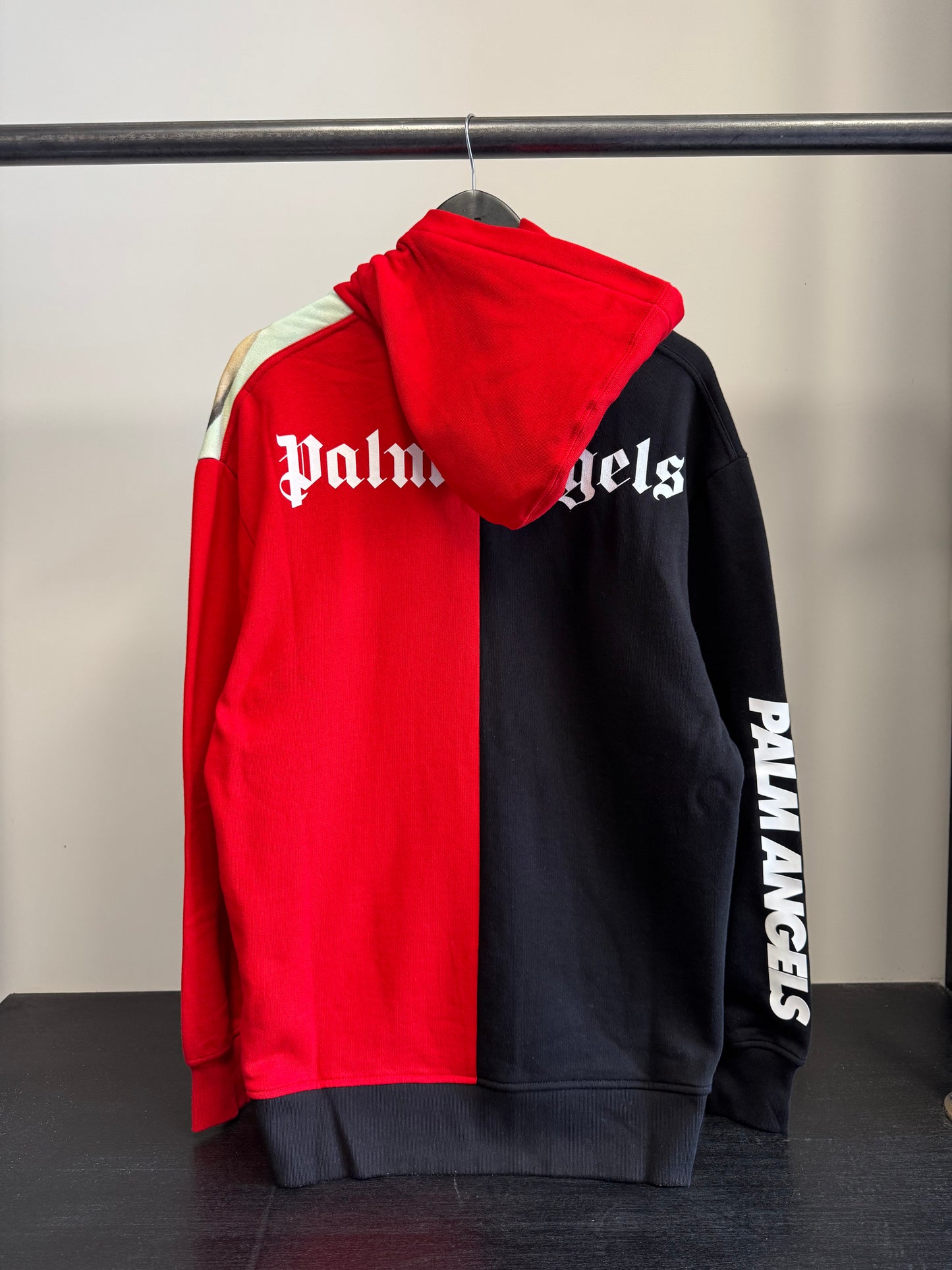 Palm Angels cut and sew zip up hoodie