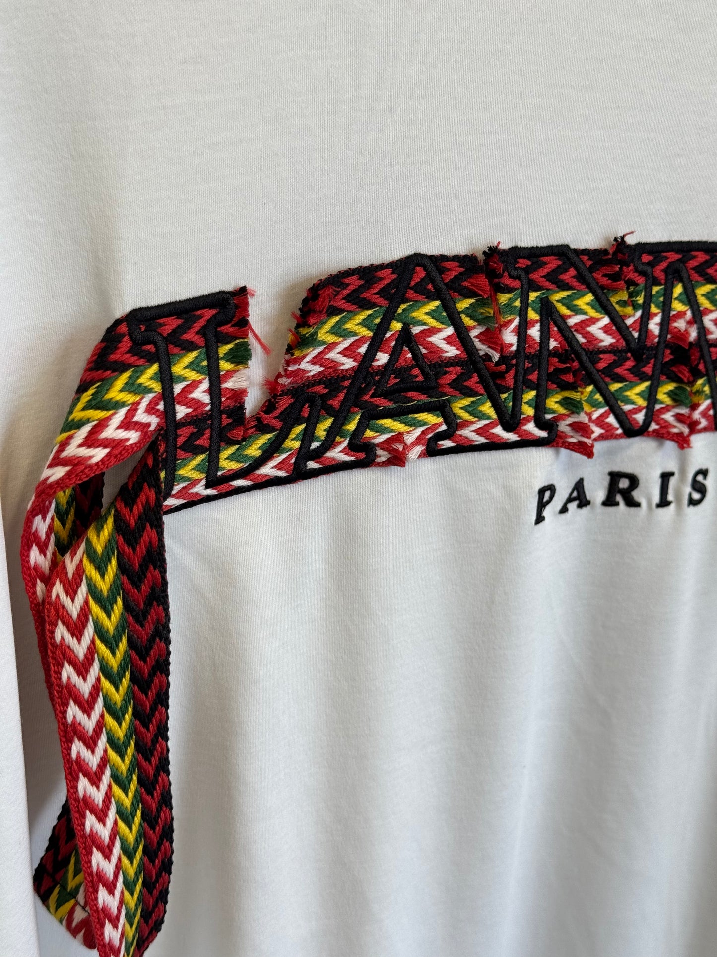 Lanvin Paris laces applique T-shirt