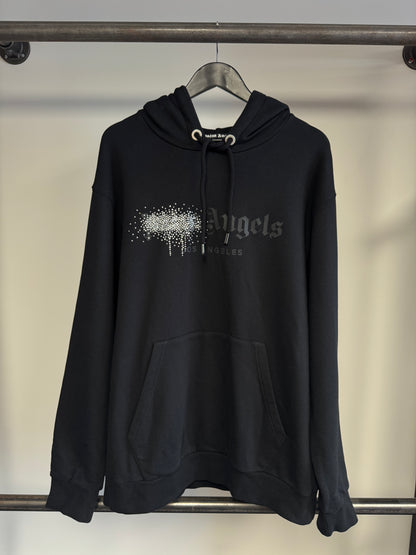 Palm Angels rhinestone popover hoodie