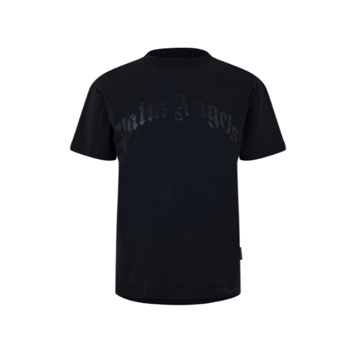 Palm Angels rhinestone script T shirt